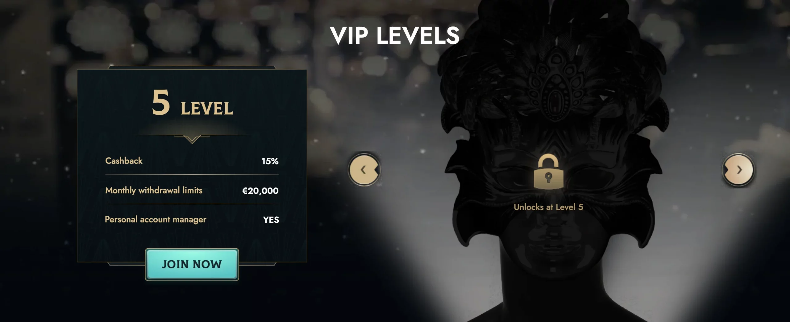 VIP program: 5 úrovní odmien