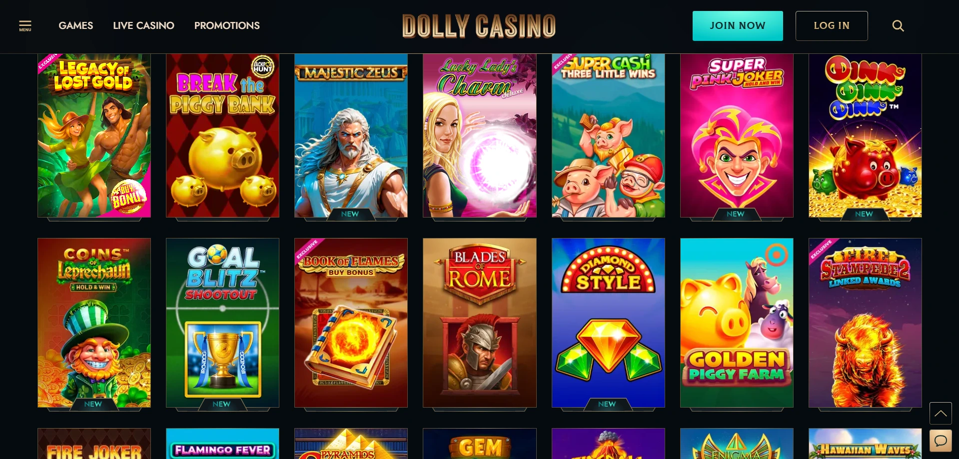 dolly casino games