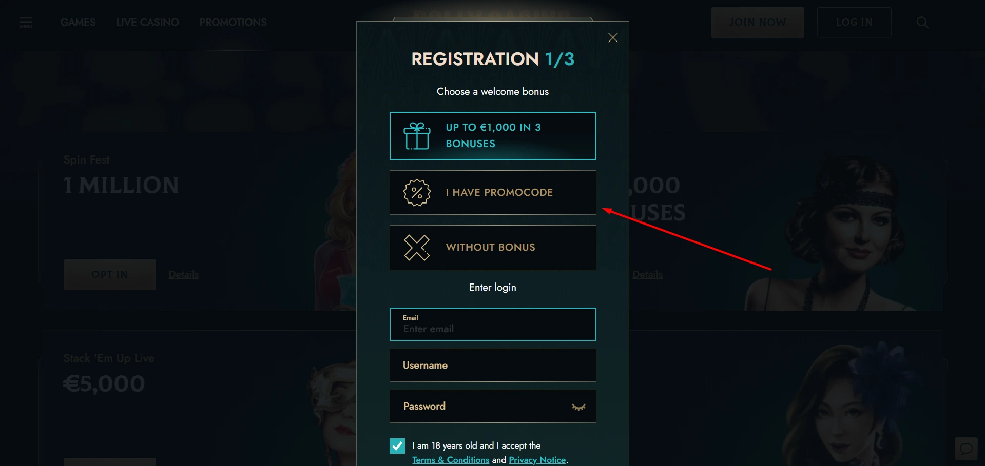 dolly casino no deposit bonus registration